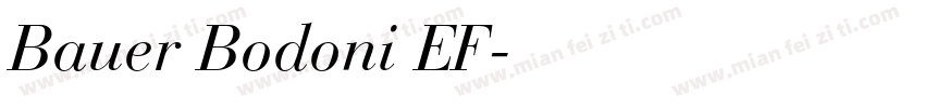 Bauer Bodoni EF字体转换